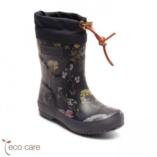 rubber boot flower blue