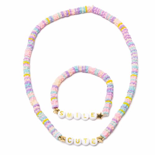 Cute Smile Necklace & Bracelet Set (2 pcs)