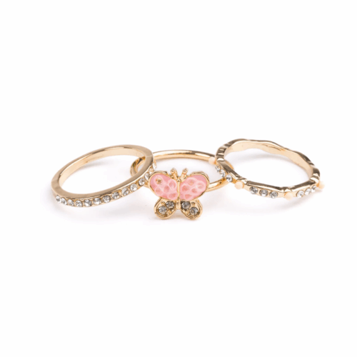 Boutique Chic Butterfly Garden Ring Set (3 pcs)