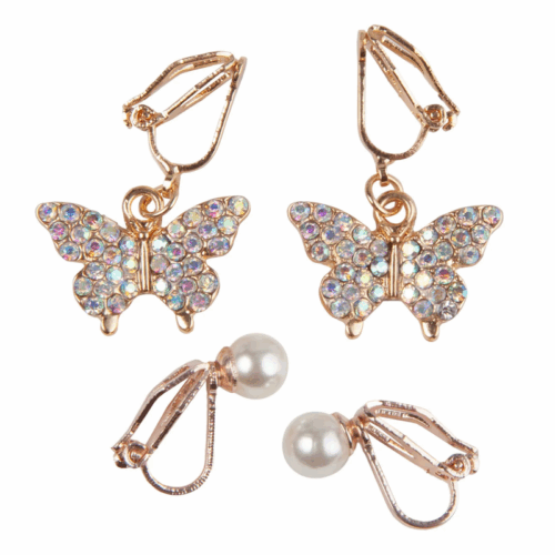 Boutique Butterfly Clip-on Earrings (2 pairs)