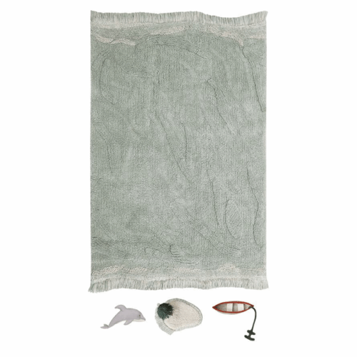 Washable play rug waves