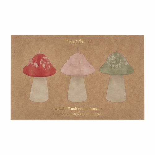 Mushroom candles (3x)