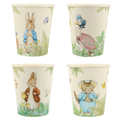 Peter Rabbit™ in the garden cups (x8)