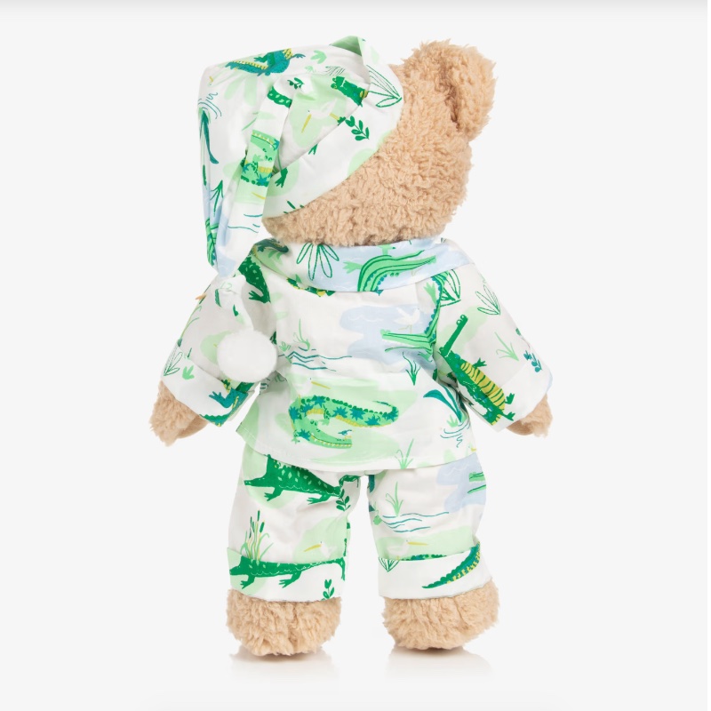 Teddy Bear With Crocodile Print Pyjamas - Image 2