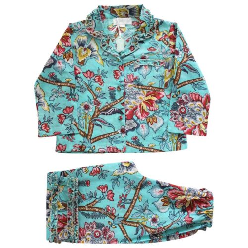 Blue Orchid Print Pyjamas