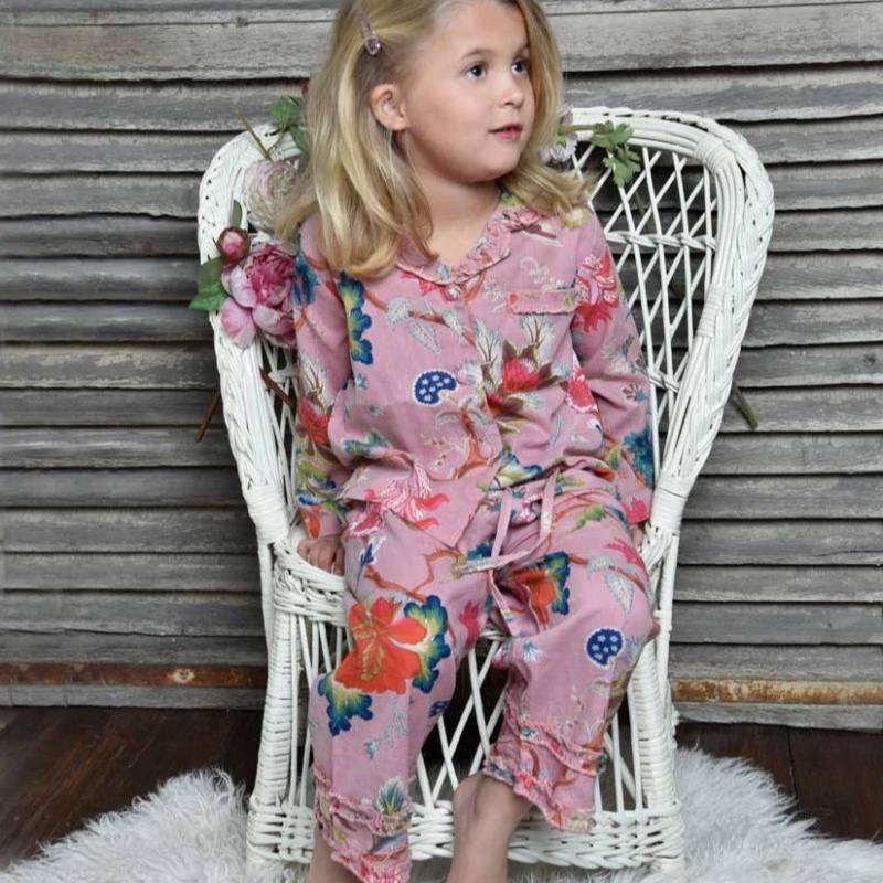Dusky Pink Flower Print Pyjamas - Image 2
