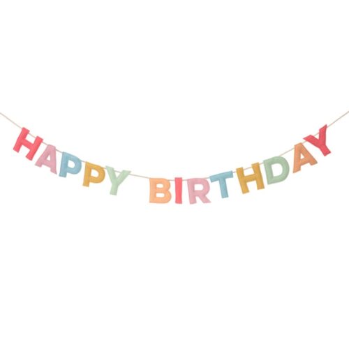 Felt happy birthday garland