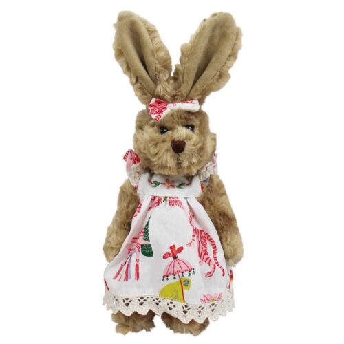 Small Rabbit Teddy With Sultan’s Garden Print Dress