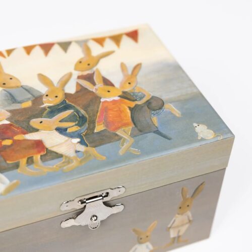 Anniversary musical Jewellery box Rabbits