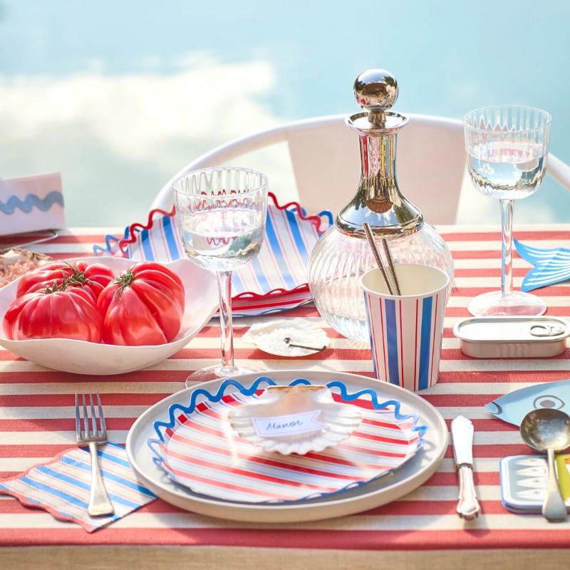 Nautical striped small napkins (x16) - Image 2