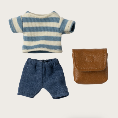 Clothes and Bag, Big brother mouse - Brown
