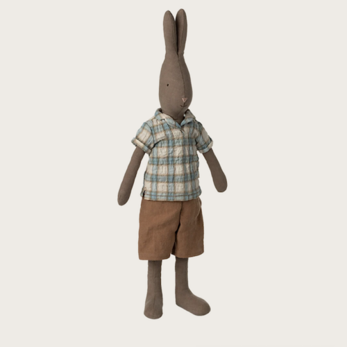 A Maileg Rabbit, Size 3 - Brown - Shirt and shorts