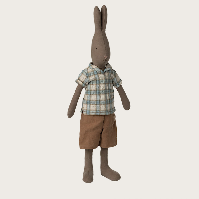 A Maileg Rabbit, Size 3 - Brown - Shirt and shorts