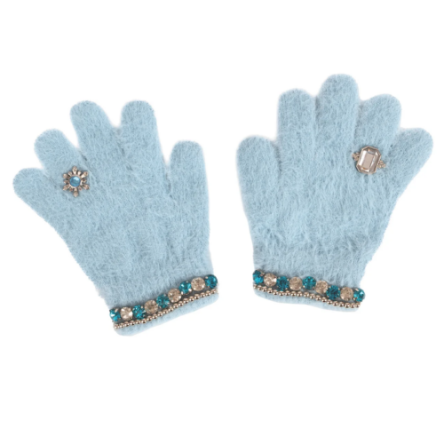 Boujee Bijou Gloves - Light Blue