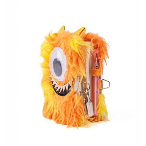 Furry Friends Journal with Lock & Pen - Giggle the Monster