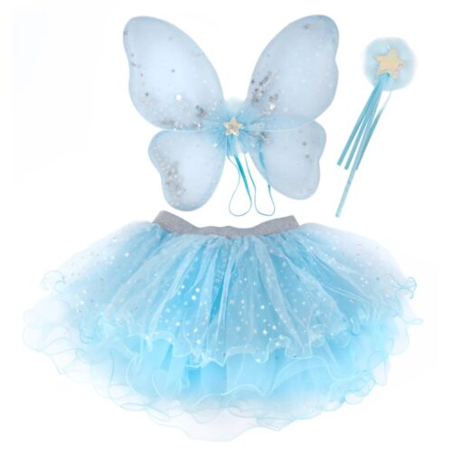 Iridescent Celestial Fairy Wings with Tutu & Wand