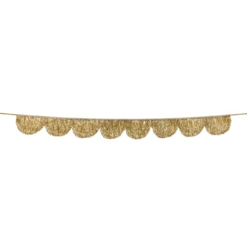 Tinsel scallop garland - gold