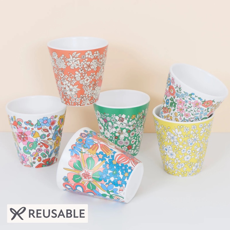 Liberty garden party reusable cups - Image 3