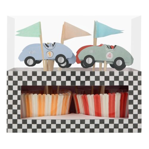 Race cars cupcake kit (x24 toppers)