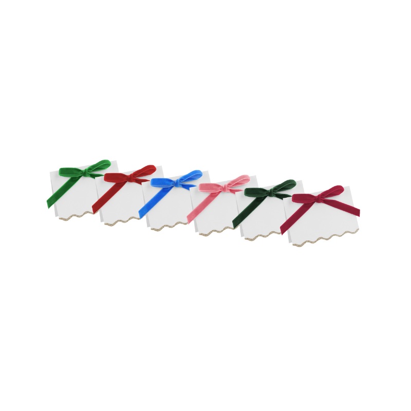 Velvet bow place cards - Image 2