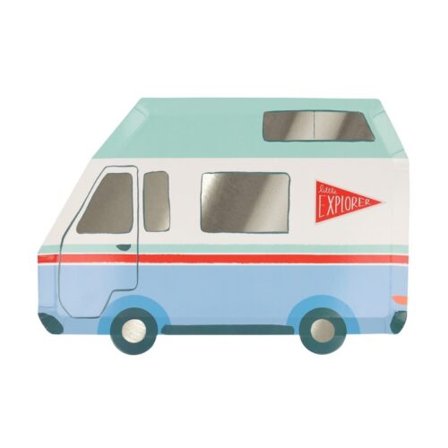 Woodland Adventure Camper Van Plates (8x)