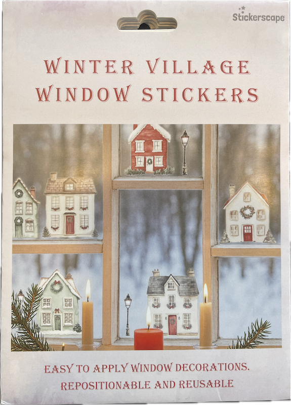Stickerscape Winter Village window stickers
