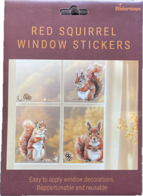 Stickerscape Red Squirrel window stickers
