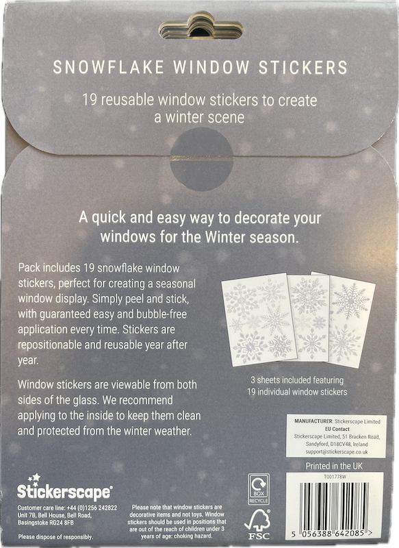 Stickerscape Snowflake window stickers - Image 2