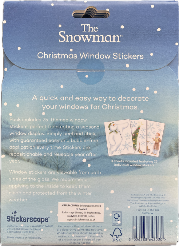 Stickerscape The Snowman Winter window stickers - Image 2